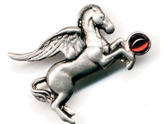 Pandantiv Pegasus, talisman pentru inspiratie, 3.7 cm