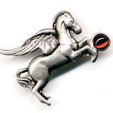 Pandantiv Pegasus, talisman pentru inspiratie, 3.7 cm